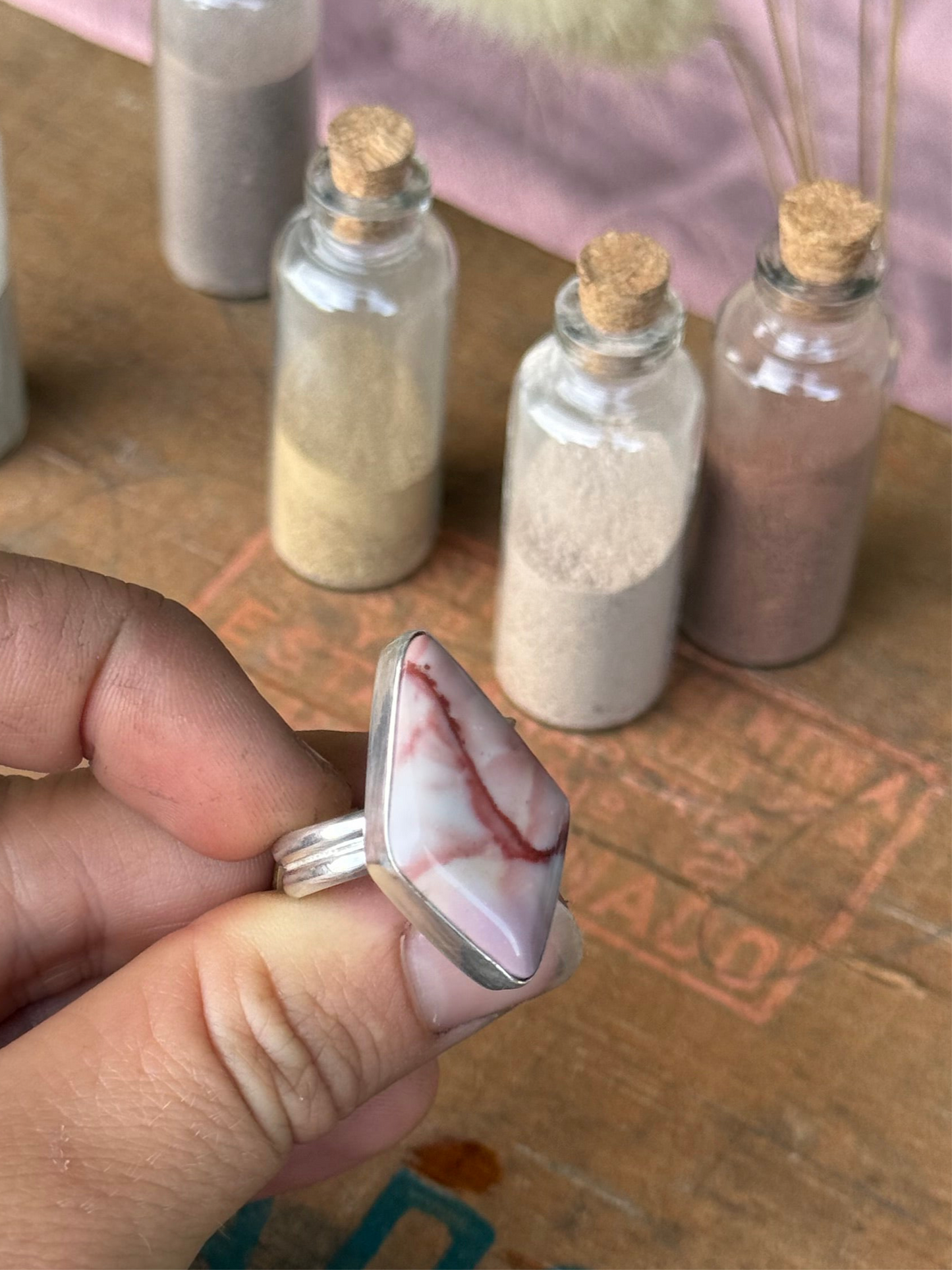 Oregon Sunset Jasper Ring | Size 8.5
