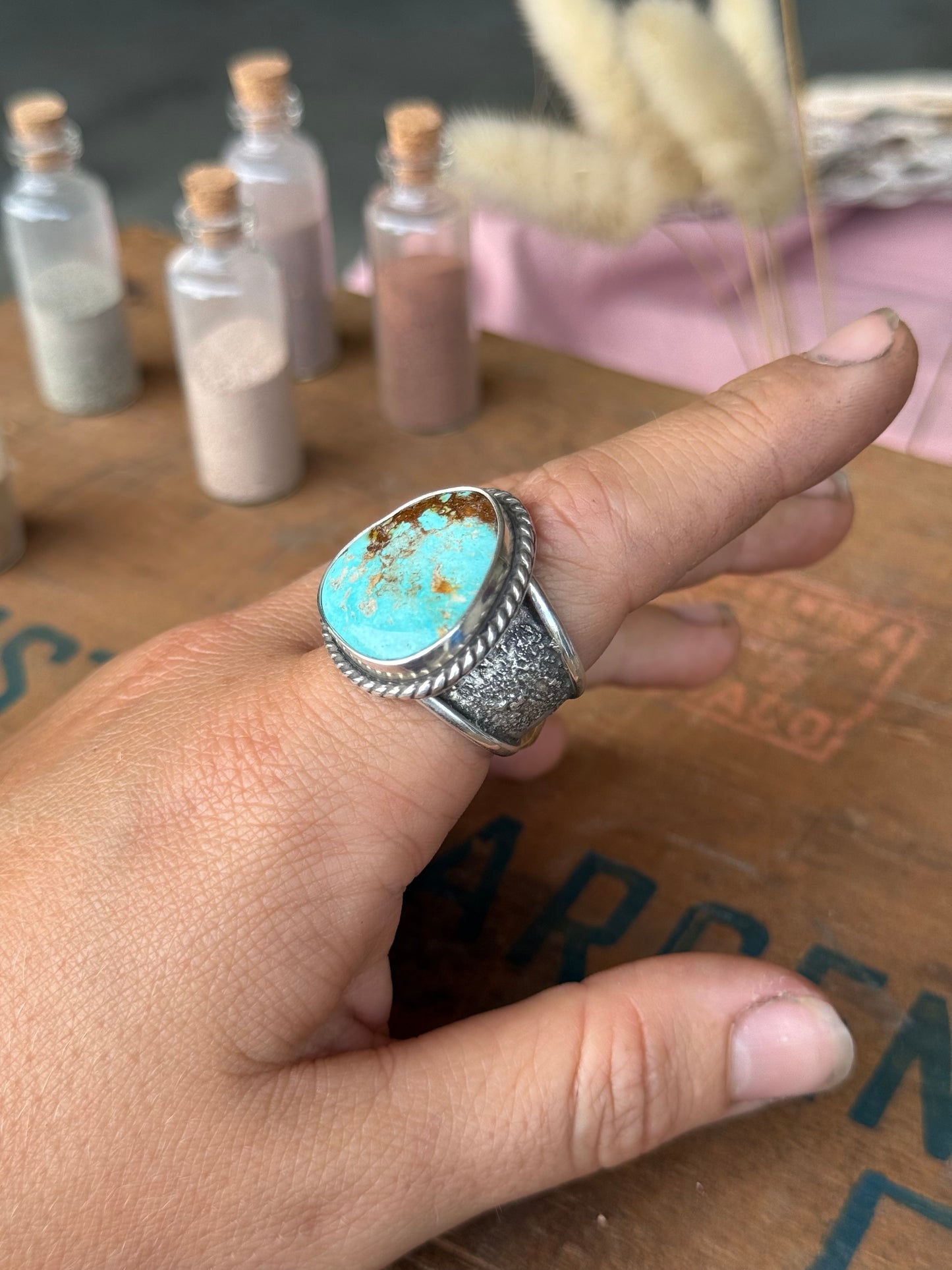 Chunky Turquoise Ring | Size 10