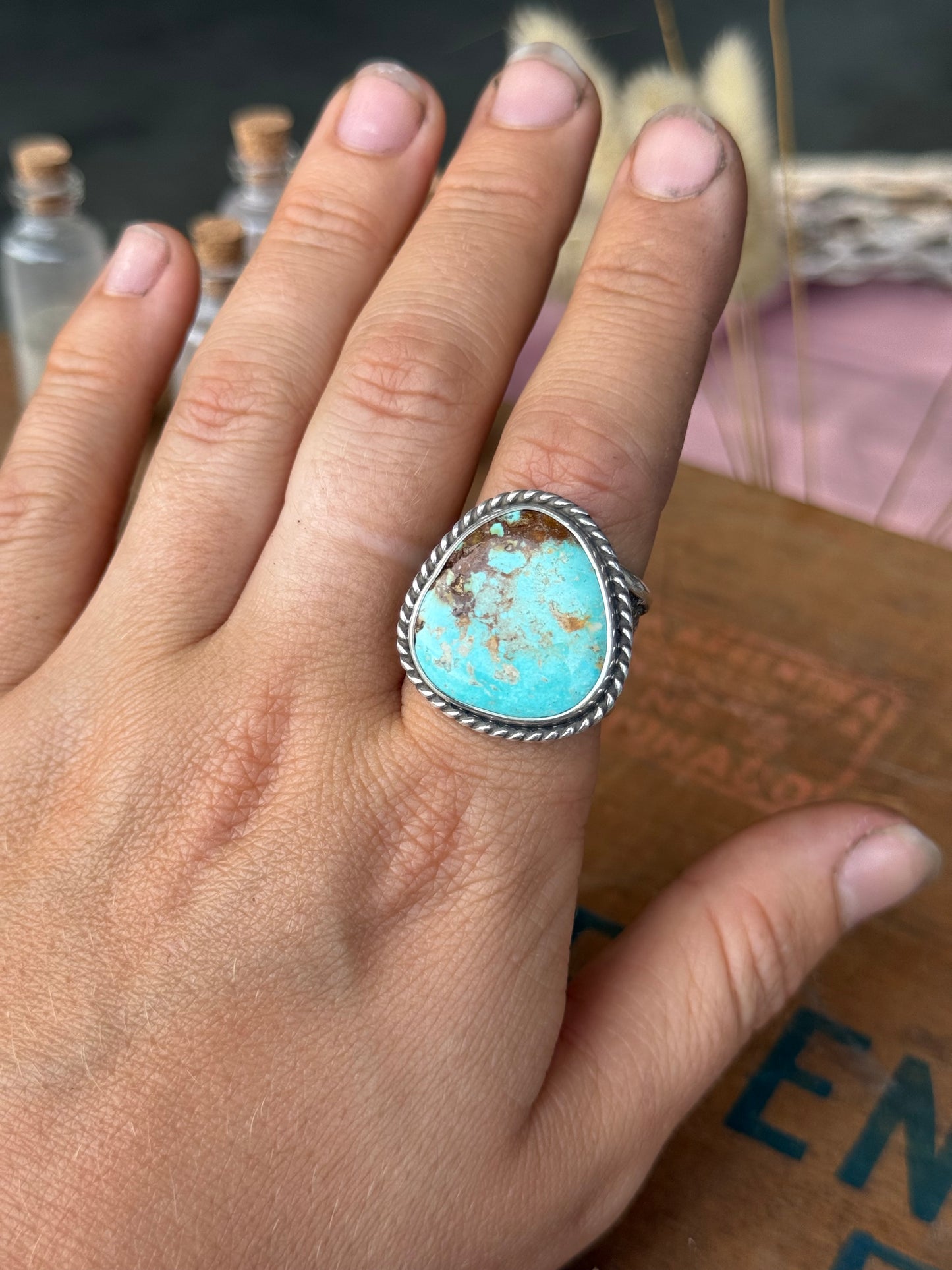 Chunky Turquoise Ring | Size 10