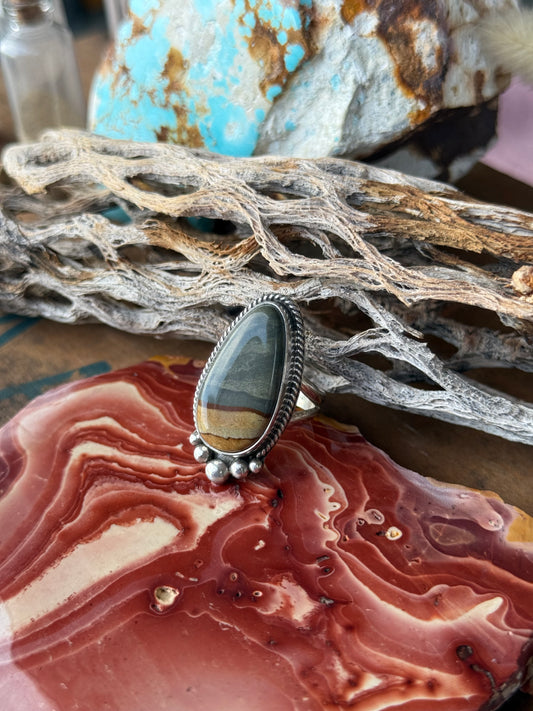 Oregon Picture Jasper Ring | Size 9