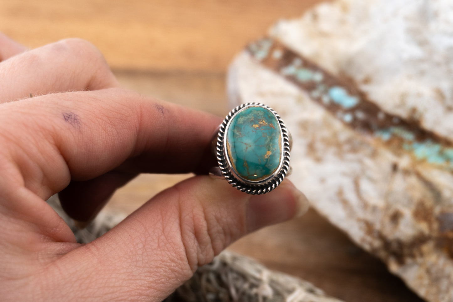 Green Nevada Turquoise | Size 6.75
