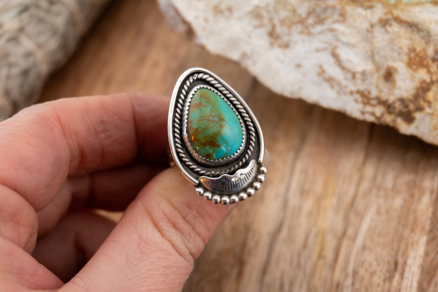 Kingman Turquoise Ring | Size 7