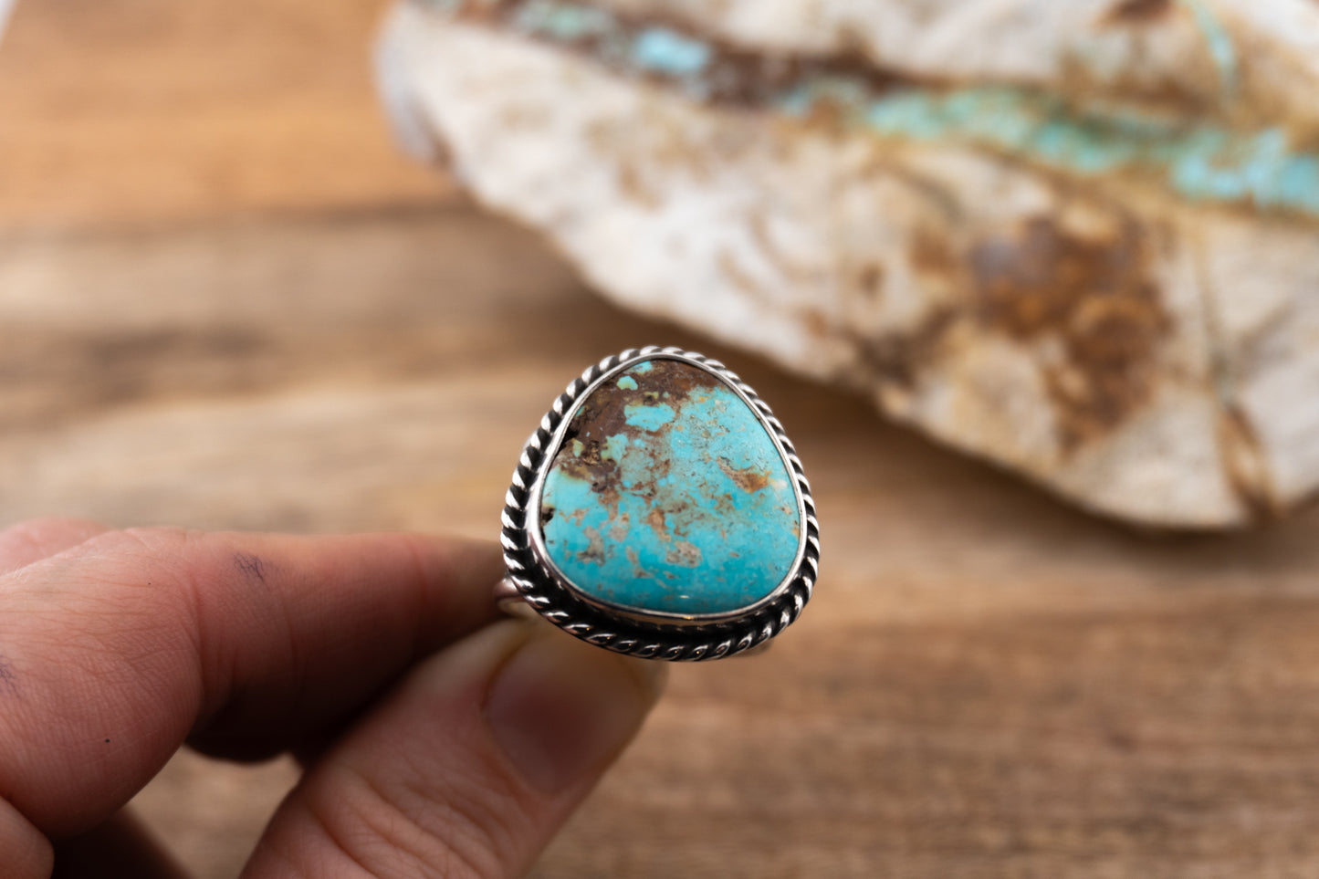 Chunky Turquoise Ring | Size  10