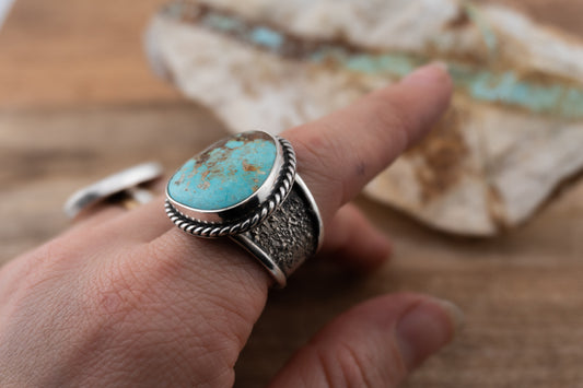 Chunky Turquoise Ring | Size  10