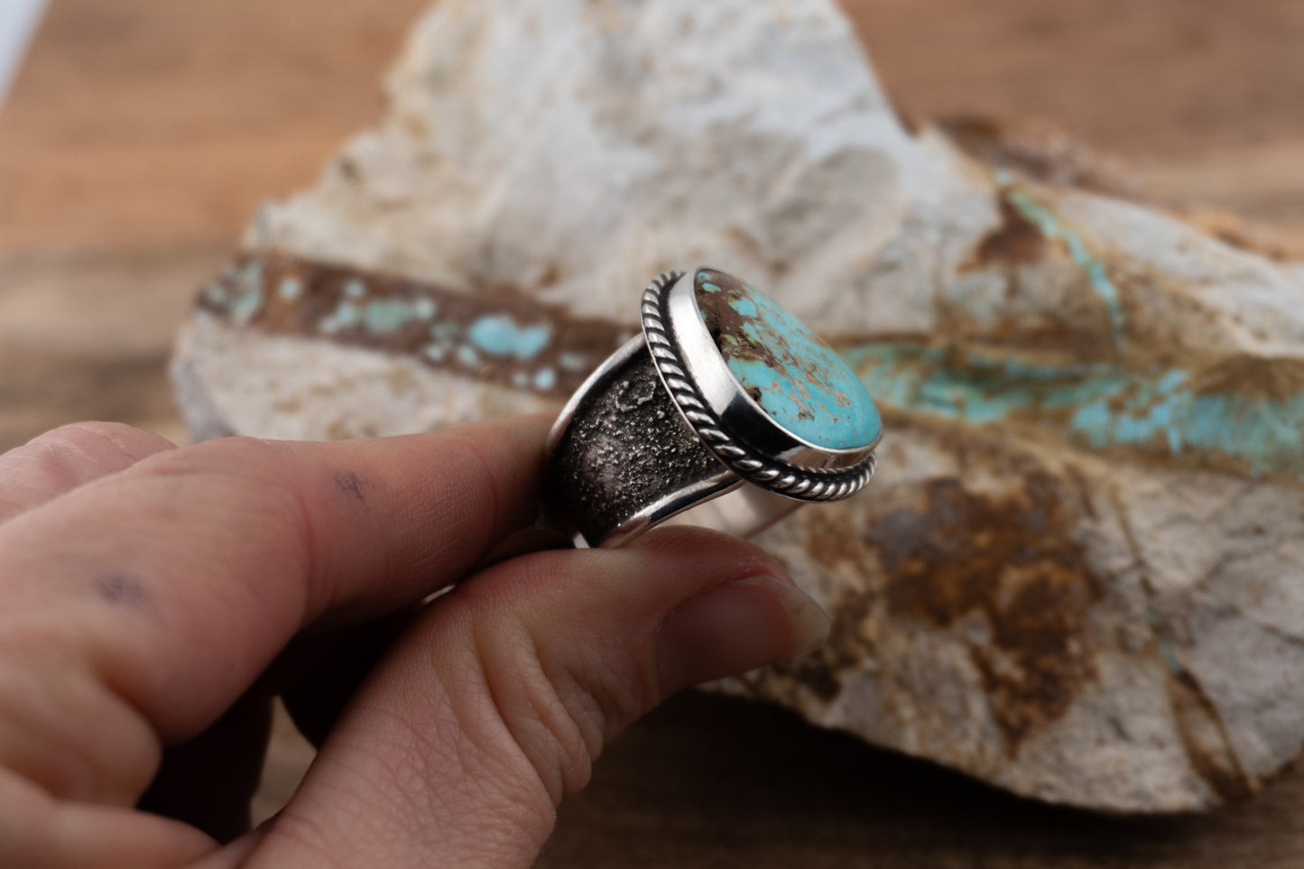 Chunky Turquoise Ring | Size  10
