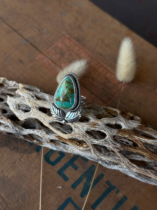 Kingman Turquoise Statement Ring | Size 9.5