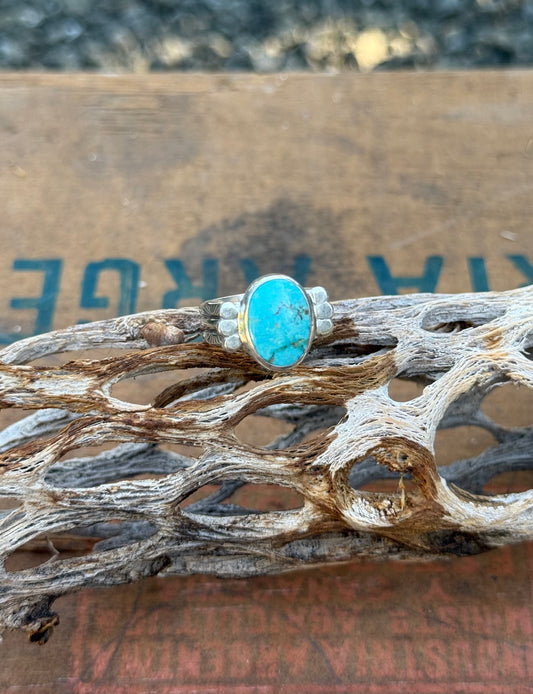 Turquoise Dotted Everyday Ring | Size 8