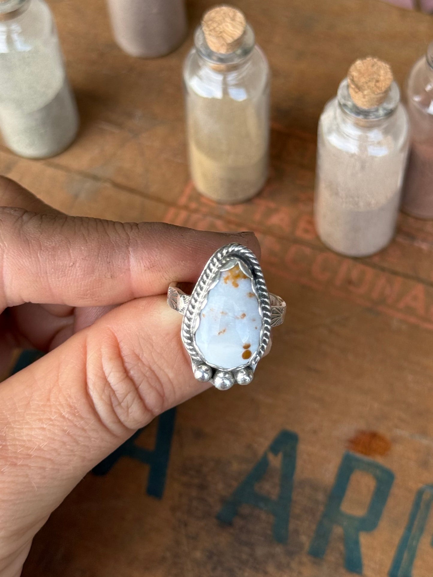 Oregon Polka Dot Agate Ring | Size 7.5