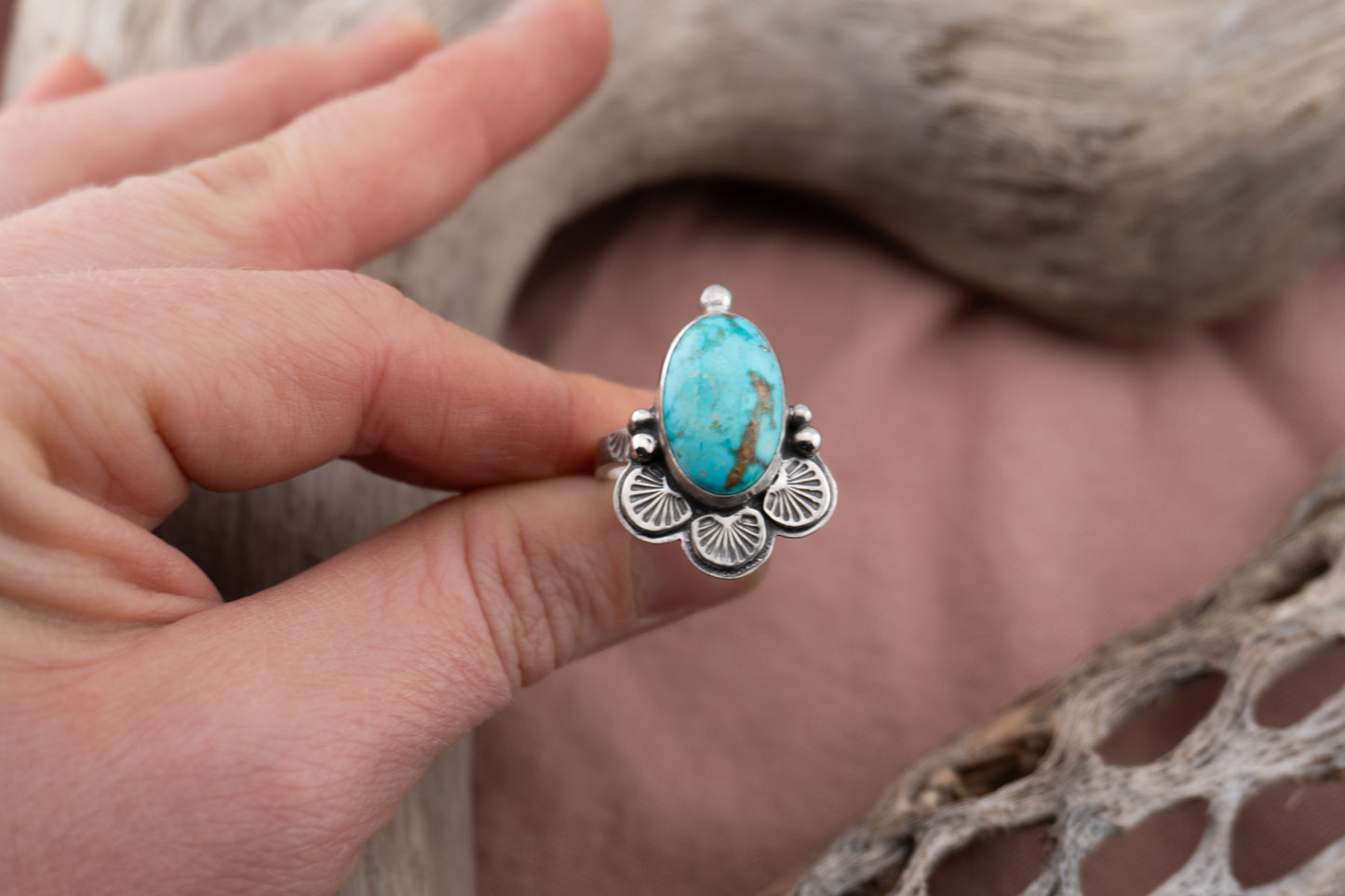Turquoise Bloom | Size 8.25