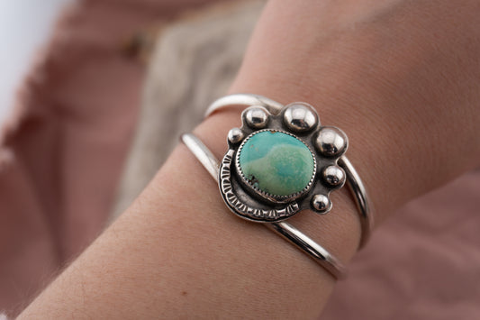 Desert Flower Turquoise Cuff | Size Medium