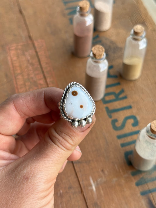 Oregon Polka Dot Agate Ring | Size 8.25