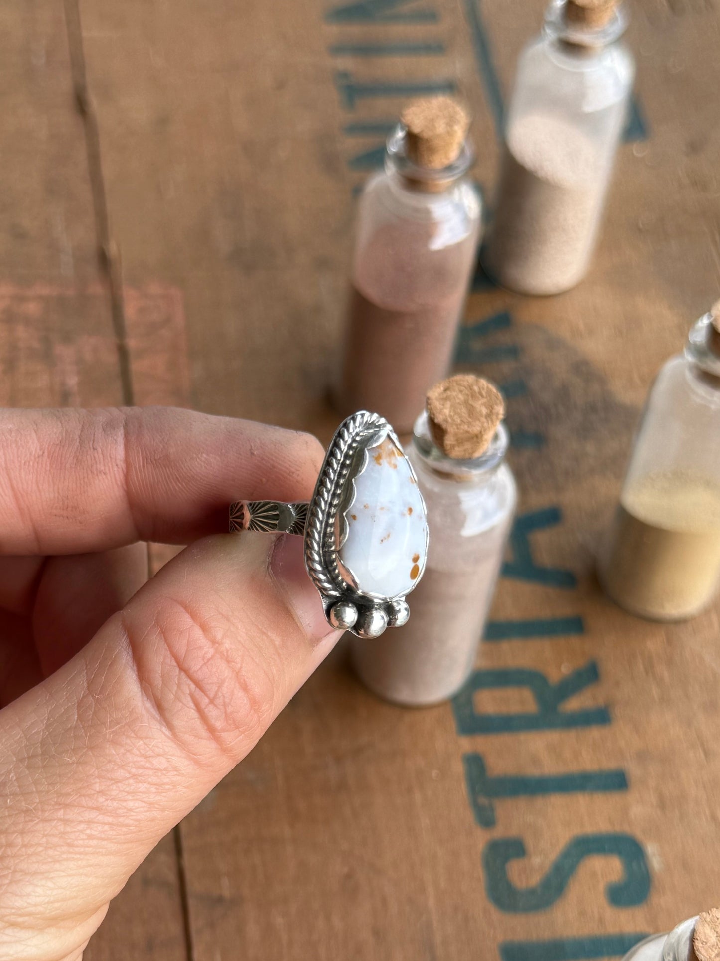 Oregon Polka Dot Agate Ring | Size 7.5