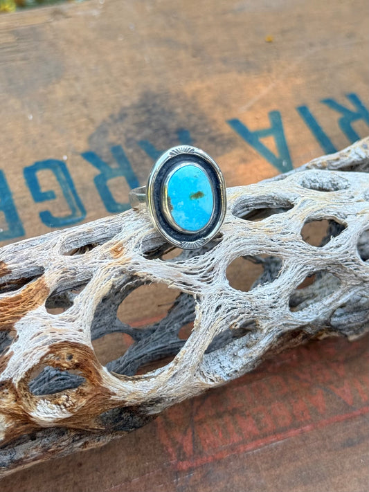 Turquoise Shadow Box Ring | Size 6.5