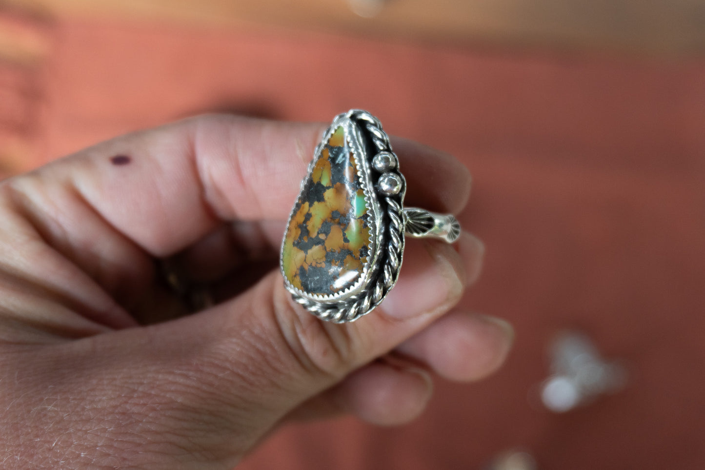 Hubei Turquoise Statement Ring | Size 10