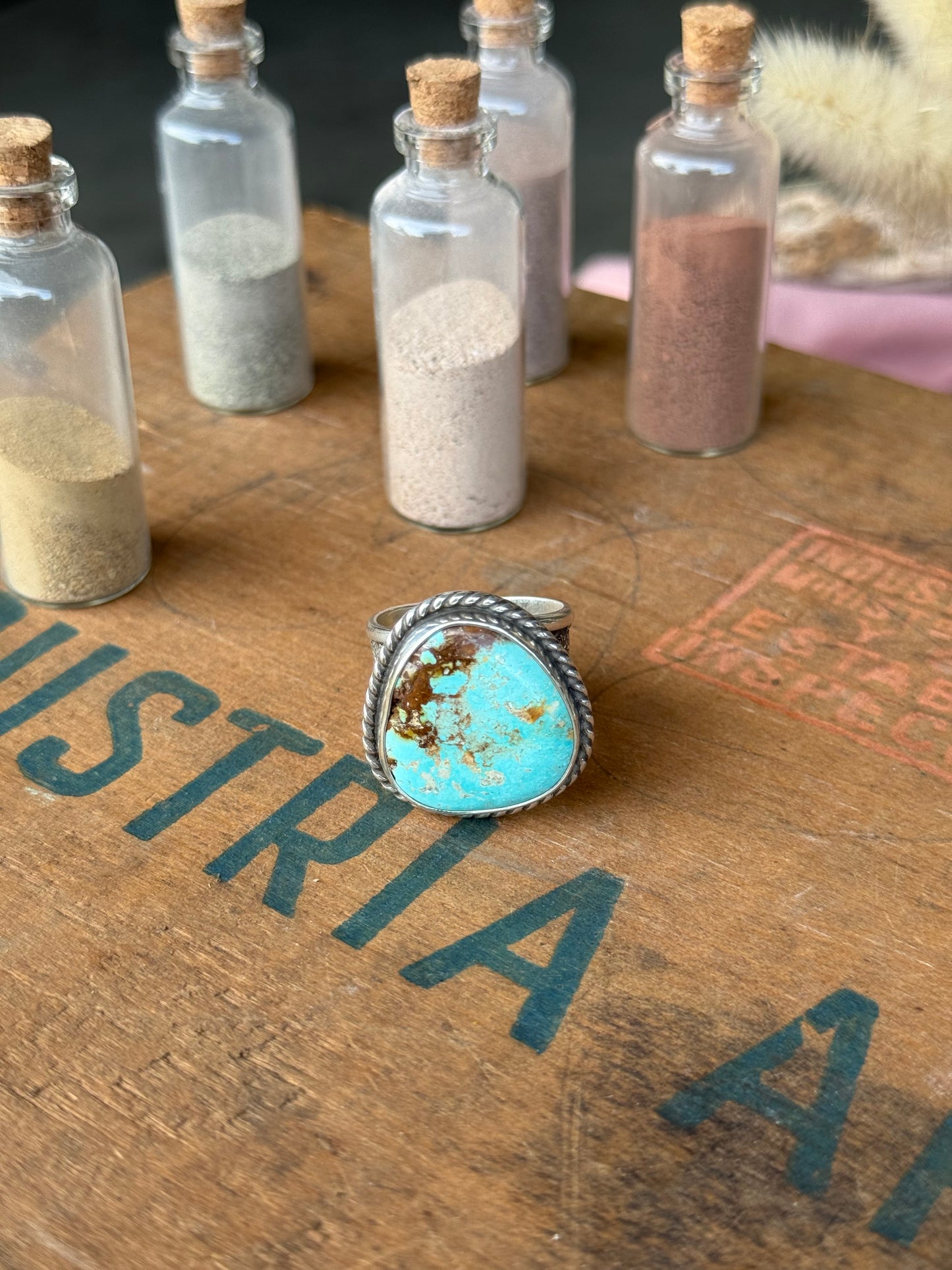 Chunky Turquoise Ring | Size  10