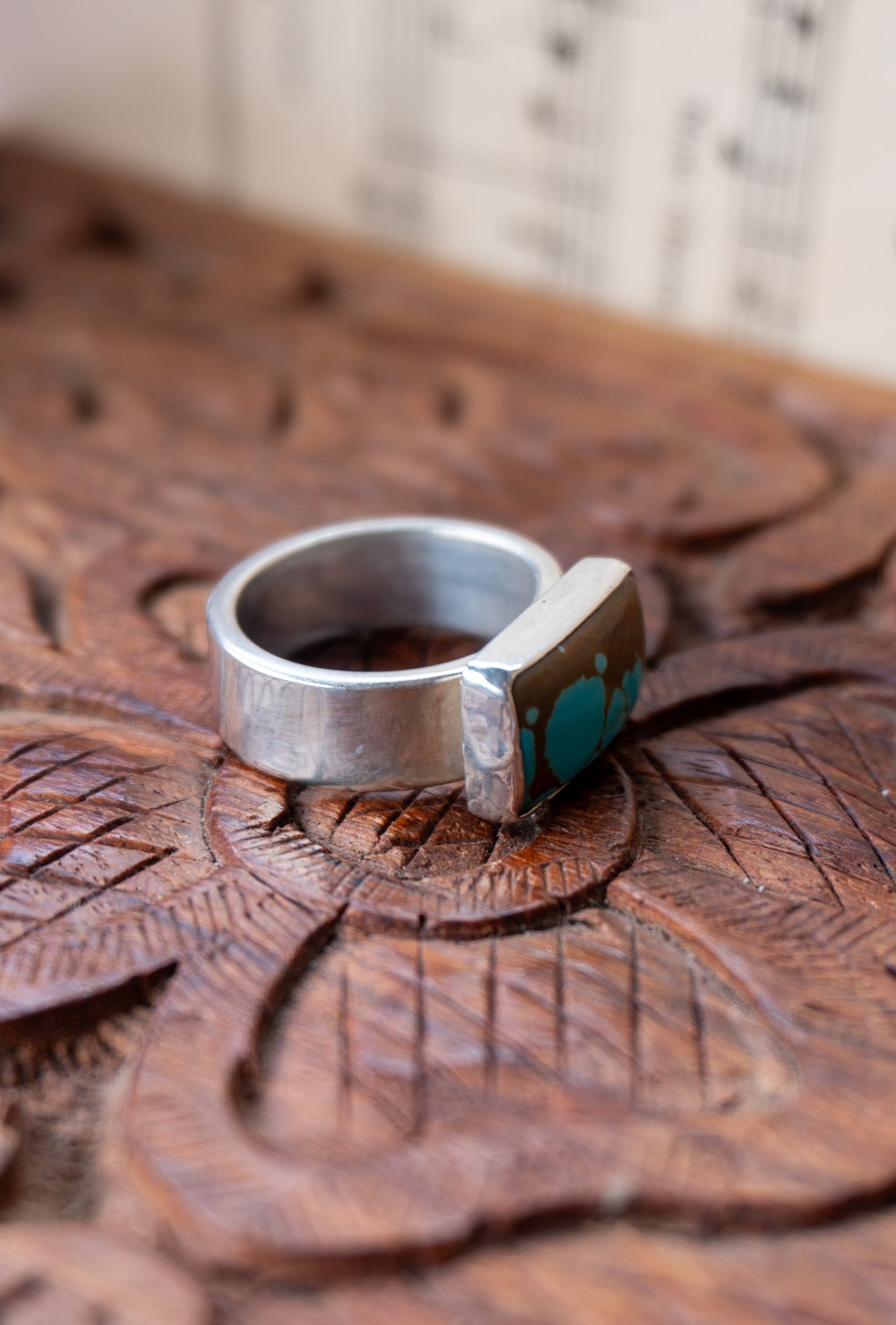 Chunky Turquoise Ring | Size 8.5