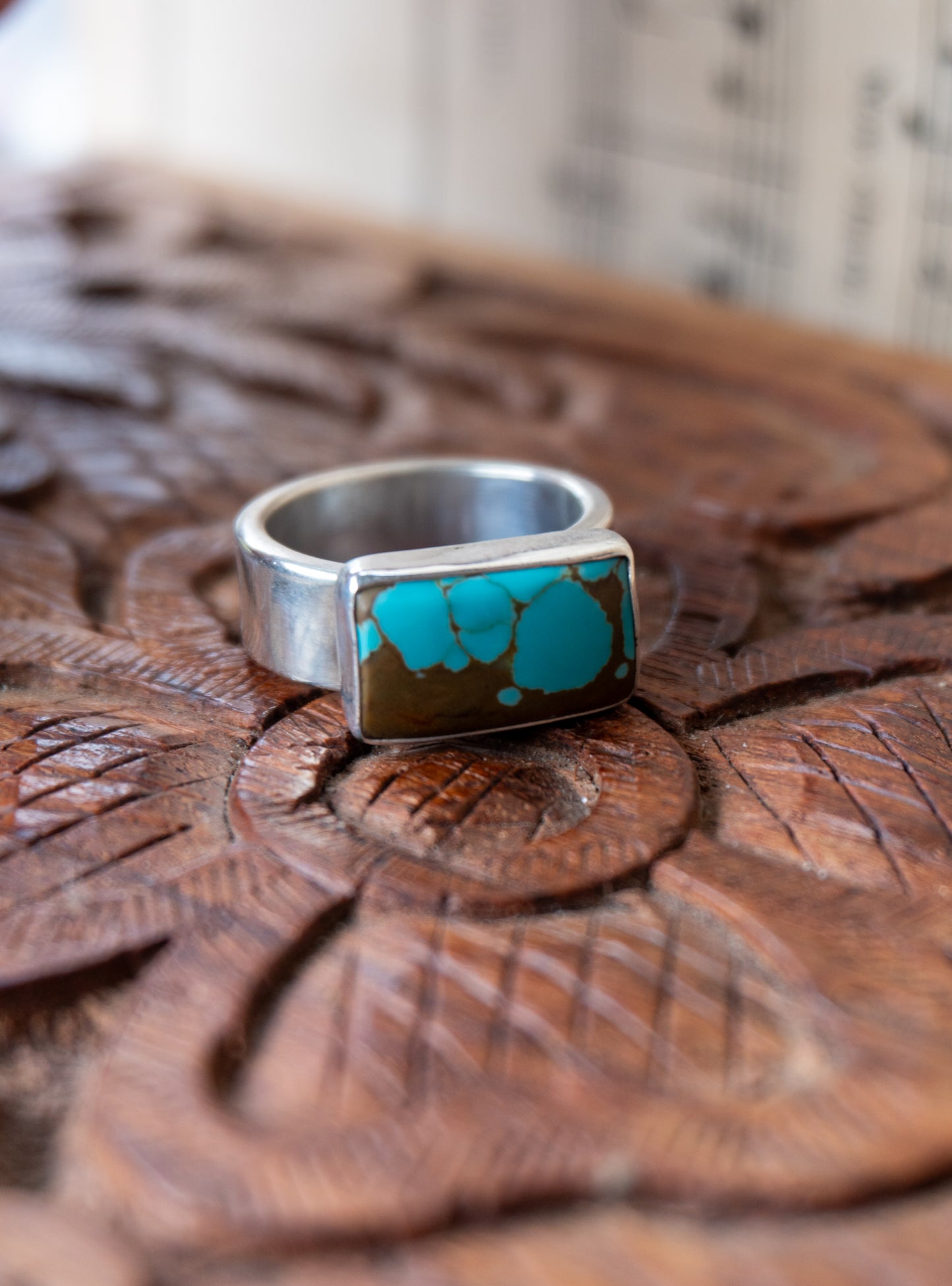 Chunky Turquoise Ring | Size 8.5