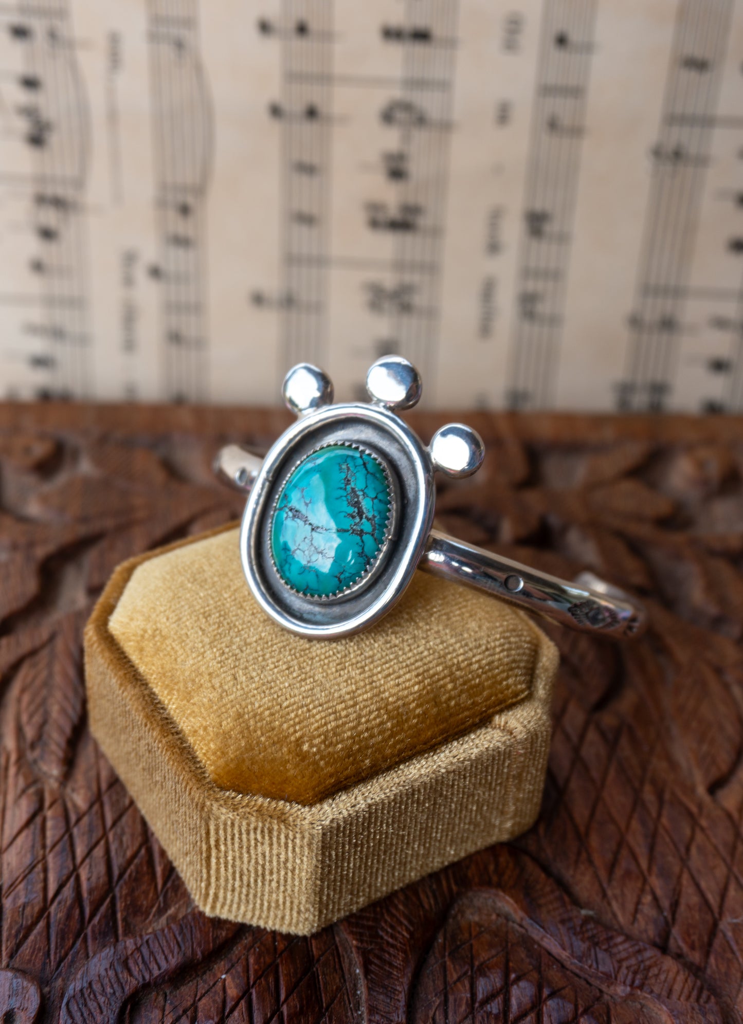Turquoise Shadow Box Cuff | Size Med / Large